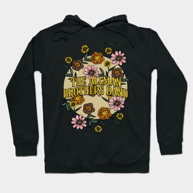 The Allman Brothers Band Name Personalized Flower Retro Floral 80s 90s Name Style Hoodie by Ancientdistant